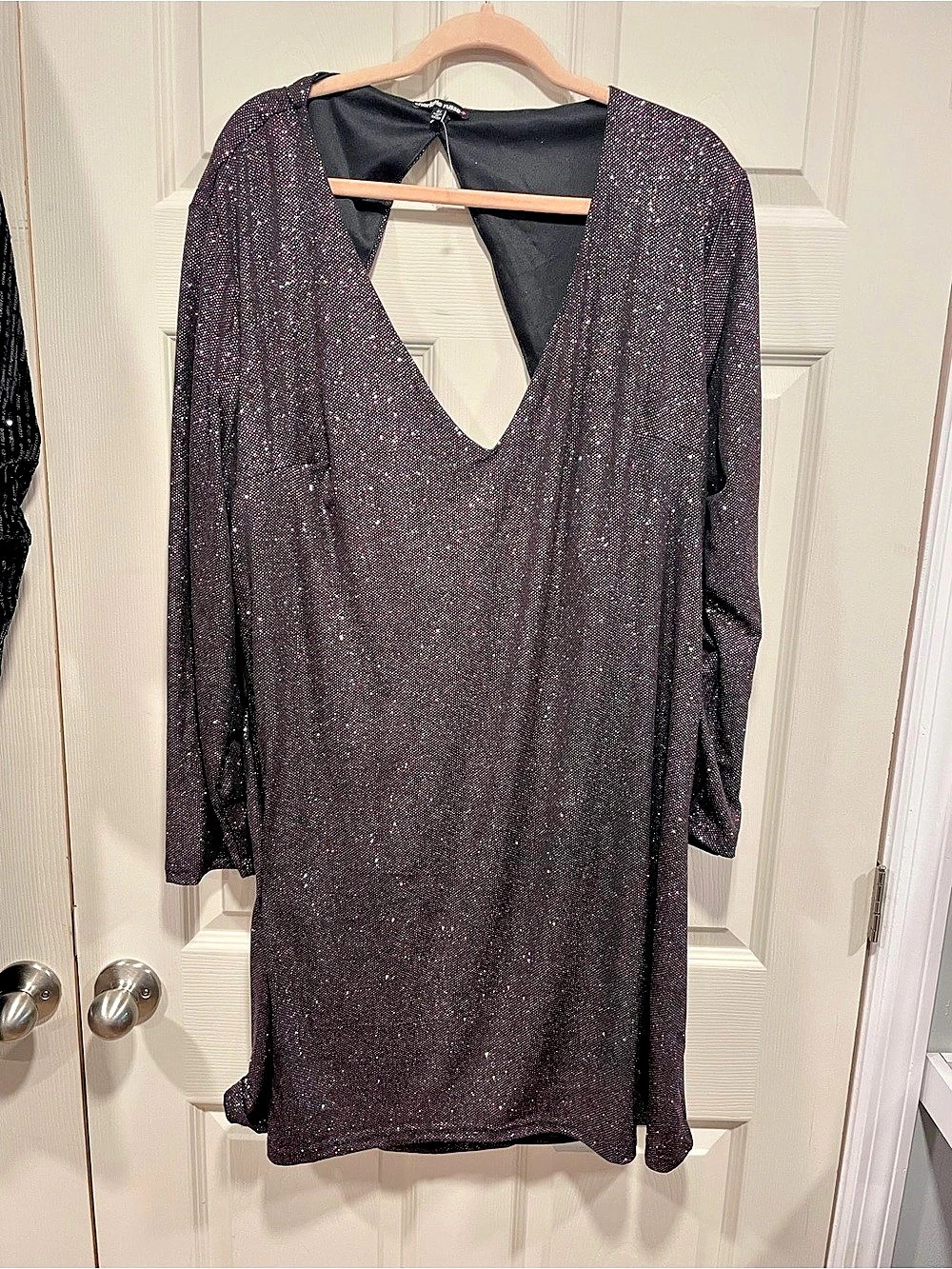 Charlotte Russe Long Sleeve Sparkly Mini Dress Size 4x New with tags